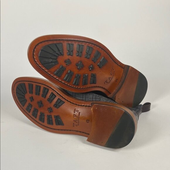 Taft Charcoal Plaid Leather Men's Boots - Picture 3 of 4